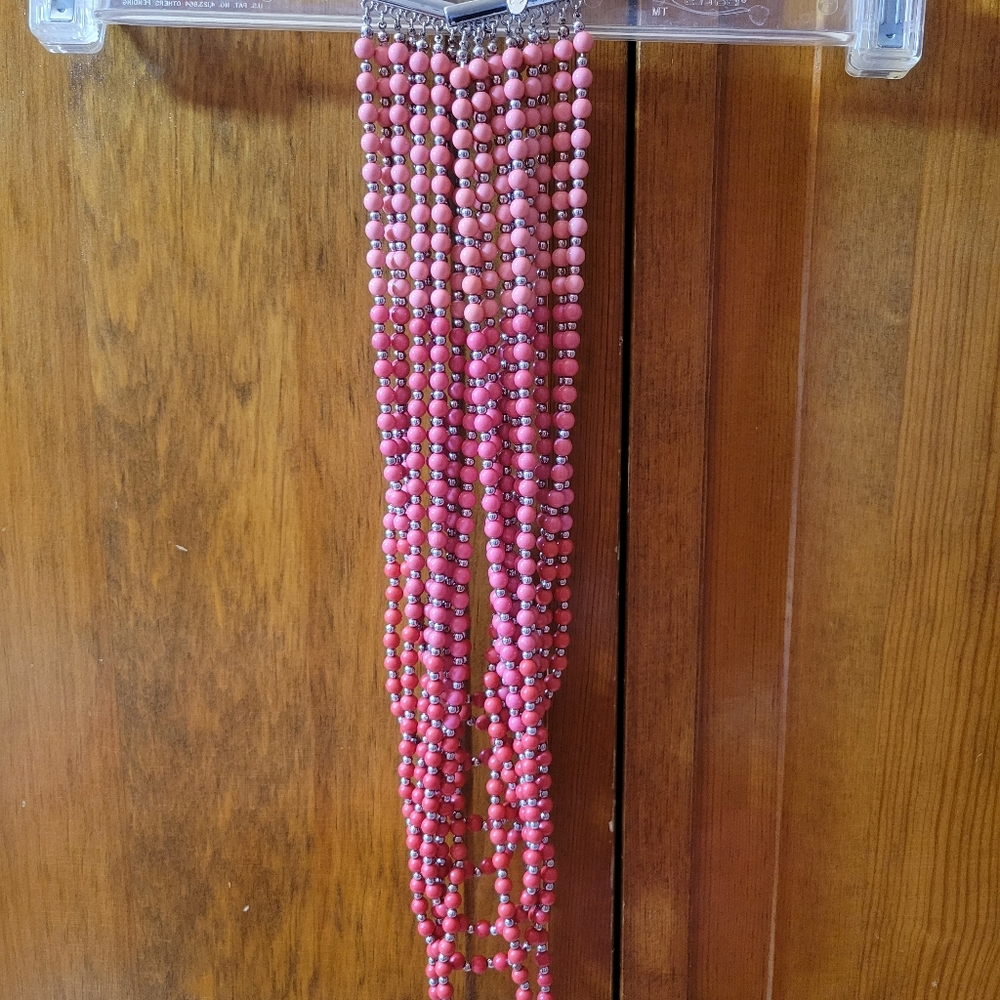 Charming Charlie Pink Layered Necklace